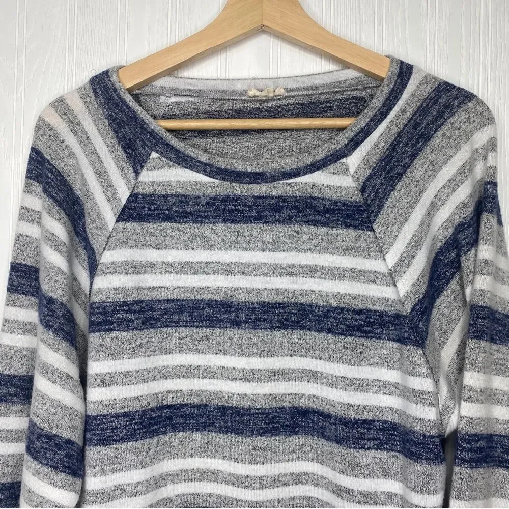 Hem & Thread Striped lightweight Long Sleeve Shirt Size Medium - Picture 2 of 8